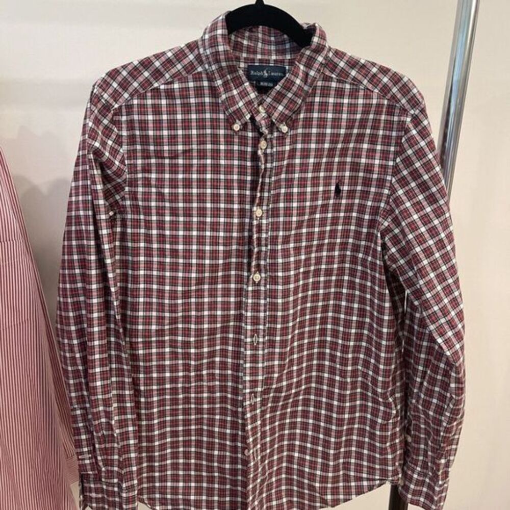 Ralph Lauren Boys XL (18-20)‎ Plaid Long Sleeve Button Down Holiday Christmas - Picture 3 of 4
